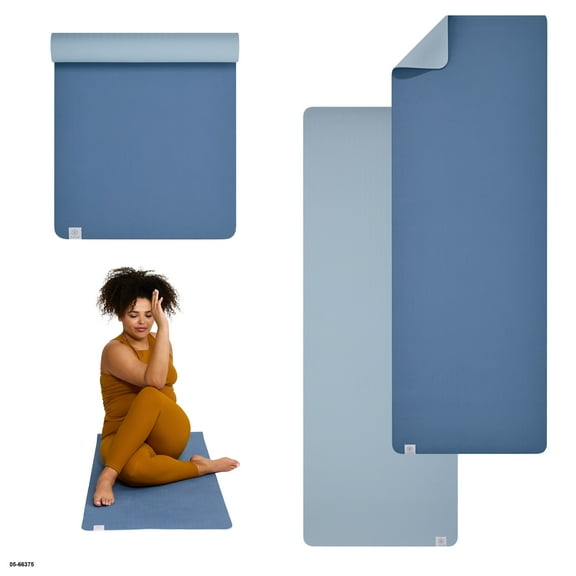Gaiam Performance Yoga Mat, Made of Durable TPE, 23.5" x 68" x 6MM Thick, Celestial/Coronet