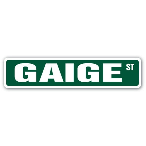 GAIGE Street Sign Childrens Name Room Sign | Indoor/Outdoor |  18" Wide