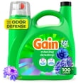 thumbnail image 1 of Gain Laundry Detergent Liquid, Now with Odor Defense, Relaxing Dewdrop Scent, 132 fl oz, 100 Loads, 1 of 12