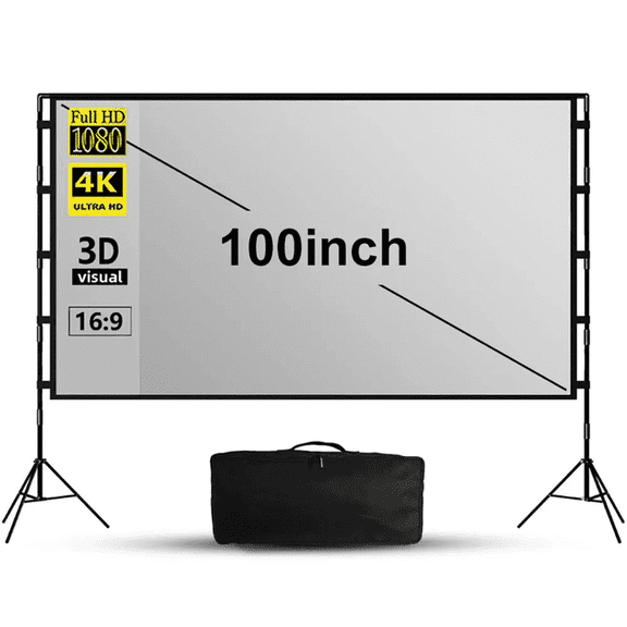 VIYODAVID Projector Screen Stand Foldable - 100 In, 16:9, Gray,ALR