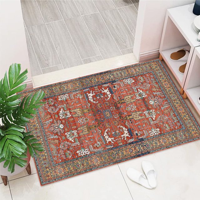 GAITON Indoor Door Mat 20"x31.5", GAITON Retro Entryway Rugs Front Door