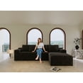 thumbnail image 1 of GAKMCIL 104" 4 Seater Cloud Sectional Couch with L-Shape Right Facing Chaise, Comfy Modular Plush Corduroy Sofa, Upholstered Deep Seat Sofa for Living Room Bedroom (No Assembly Required) (Black), 1 of 7