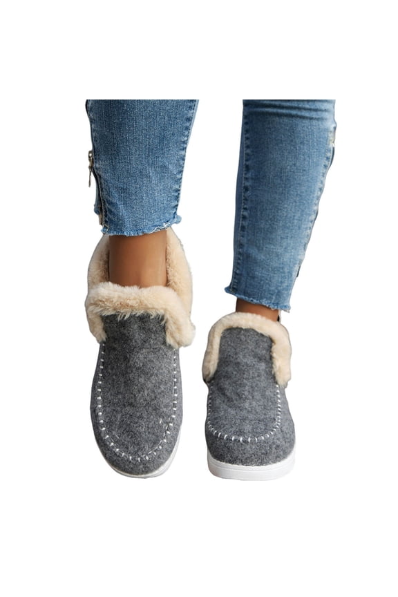 Snow Boot For Women Ankle Boot Women's New Large Size Casual Cloth With Soft Nap Fashion Shoes