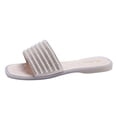 thumbnail image 1 of Samickarr Summer Slippers For Women Indoor And Outdoor Wide Summer New Fashion Solid Color Sequin Pearl Women's Slippers Flat Sandals, 1 of 6