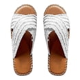 thumbnail image 1 of Samickarr Summer Slippers For Women Indoor And Outdoor Wide Women Flats Shoes Denim Open Toe Slippers Breathable Comfortable Shoes Roman Sandals, 1 of 4