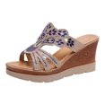 thumbnail image 1 of Samickarr Summer Slippers For Women Indoor And Outdoor Wide Women's Thick Sole Shoes Ladies Beach Sandals Summer Non-Slip Causal Slippers, 1 of 8