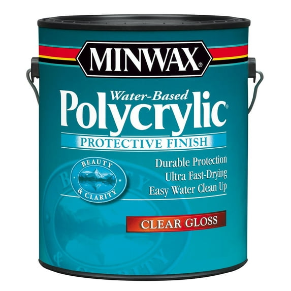 Minwax Polycrylic Gloss - Low Odor, Clear Finish - 1 Gallon