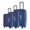 thumbnail image 1 of Mirage Luggage Gala Hardside Luggage Set, 3-Piece, 20in/24in/28in, Navy Sky Blue, 1 of 13