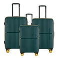 thumbnail image 1 of GALA 3 Piece Luggage Sets 20"/24"/28" Polycarbonate Lightweight Hardshell Suitcase with Spinner Wheels, Army Green, 1 of 3