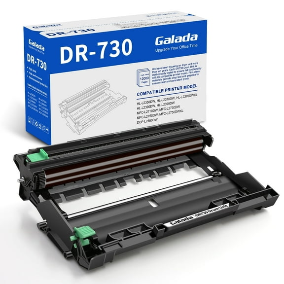 GALADA Compatible DR 730 Drum Unit Replacement for Brother DR-730 DR730 for Use in DCP-L2550DW MFC-L2710DW HL-L2390DW MFC-L2750DW HL-L2370DWXL HL-L2370DW MFC-L2750DWXL(1 Pack)