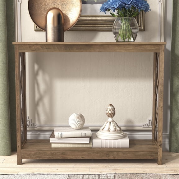 Galano Heron Console Table - Knotty Oak