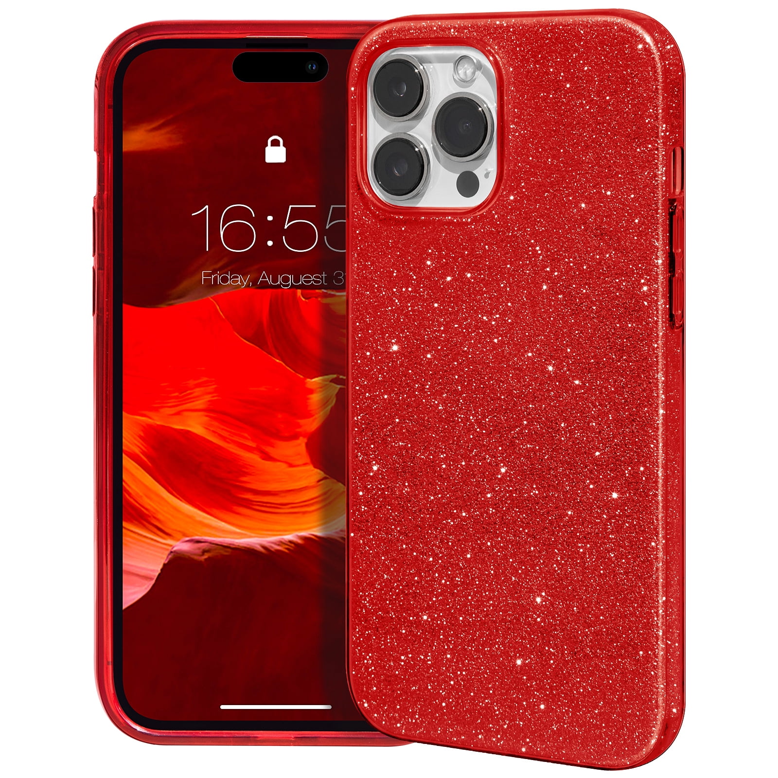 GALAPROX Bling Sparkle iPhone 15 Pro Max Case, Stylish Glitter Cute