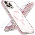 thumbnail image 1 of GALAPROX Clear Magnetic for iPhone 16 Pro Case 6.3'' 2024, Military Protective Never Yellowing Cover with Screen Protector-Pink, 1 of 9