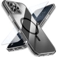 thumbnail image 1 of GALAPROX Clear Magnetic for iPhone 16 Pro Max Case 6.9'' 2024, Military Protective Never Yellowing Cover with Screen Protector-Black, 1 of 8
