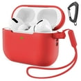 thumbnail image 1 of GALAPROX Compatible with AirPods Pro 3 Case with Keychain/Hand Strap, Pro 3rd Generation[2025] Silicone Protective Shockproof Headphone Cover Support Wireless Charging-Red, 1 of 6