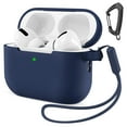 thumbnail image 1 of GALAPROX Compatible with AirPods Pro 3 Case with Keychain/Hand Strap, Pro 3rd Generation[2025] Silicone Protective Shockproof Headphone Cover Support Wireless Charging-Midnight Blue, 1 of 6