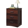 thumbnail image 1 of GALAXHERO 3 Drawer Night Stands for Bedroom, Espresso Tall Nightstand with Storage Cabinets, Wooden Bedside Table End Table for Living Room, 1 of 7