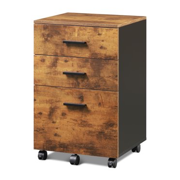 Snapklik.co : 3 Drawer Wood Obile File Cabinet, Office Vertical Files