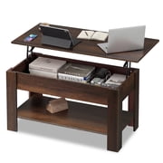 GALAXHERO 39" Lift Top Coffee Table with Storage Shelf & Hidden Compartment and Lifting Top for Home Living Room Office and Reception Room Espresso