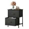 thumbnail image 1 of GALAXHERO Nightstand with 2 Drawers, Small Dresser for Closet, End Table with Fabric Bin, Bedside Table for Bedroom, Entryway, College Dorm, Charcoal Black, 1 of 7