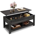thumbnail image 1 of GALAXHERO Coffee Table, 47" Lift Top Coffee Table with Hidden Compartment and 2 Storage Shelves for Living Room, Rustic Brown, 1 of 5