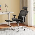 thumbnail image 1 of GALAXHERO Ergonomic Mesh Office Chair, High Back Reclining Desk Chair with Retractable Footrest & Adjustable Lumbar Support, Tilt Function, Heavy Duty SGS Class 4 Gas Lift, for Gaming & Work, Black, 1 of 7