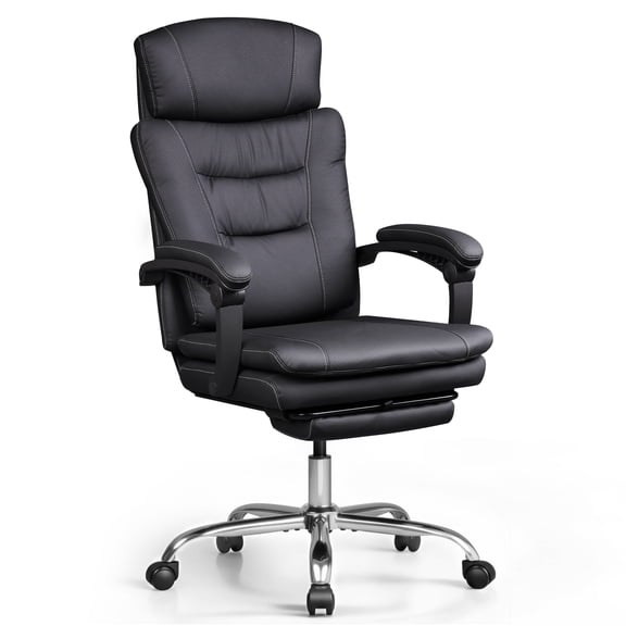 GALAXHERO Executive Chair Computer Office Chair, High Back Ergonomic Desk Chair with Adjustable Flip-up Armrests, Lumbar Support and Thick Headrest, Brown
