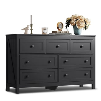 HomeStock Gothic Grandeur 6 Large Storage Drawer Double Dresser, Natural  Ash, 66.75" L x 20.5" W x 6.75" H - Elegant Design, Spacious Storage,  Sturdy Construction, Perfect for Bedroom or Living Room -
