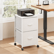 GALAXHERO 2 Drawer File Cabinet, Rolling Printer Stand Filing Cabinets for Home Office, Fabric Vertical File Cabinet Fits A4 or Letter Size, Fits A4 or Letter S