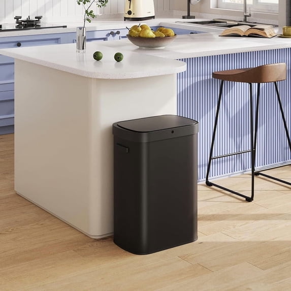 GALAXHERO Kitchen Trash Can, 13 Gallon Motion Sensor Garbage Cans for Bathroom Bedroom Home Office, Black
