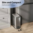 thumbnail image 1 of GALAXHERO Slim Kitchen Trash Can with Lid Soft Close, Step Pedal, Stainless Steel Garbage Can with Removable Inner Bucket, Anti-Fingerprint Finish, Silver, 1 of 6
