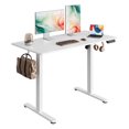 thumbnail image 1 of GALAXHERO Standing Desk with Adjustable Height and 3 Memory Settings, Whole Piece Desktop Computer Desk for Home Office, Sit Stand up Desk, 48" x 24", White, 1 of 7