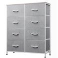 thumbnail image 1 of GALAXHERO 8 Drawer Fabric Dresser for Bedroom, Storage Bins Chest of Drawer for Closet, Living Room, Hallway, Light Grey, 1 of 8