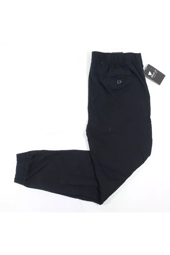BLACK ELASTIC WAIST JOGGER JOG MEDIUM PANTS BOYS