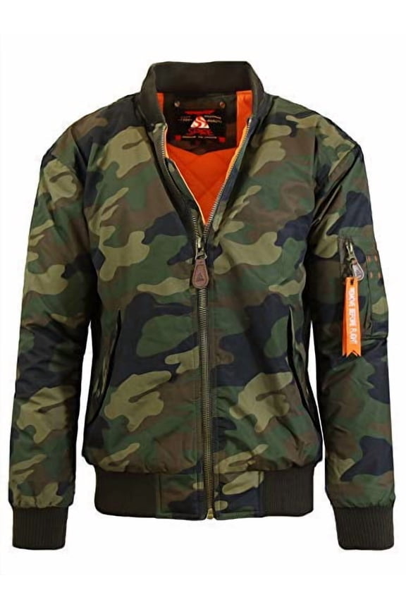 SPIRE BY GALAXY MEN'S FLIGHT JACKET CAMOUFLAGE 3X-LARGE