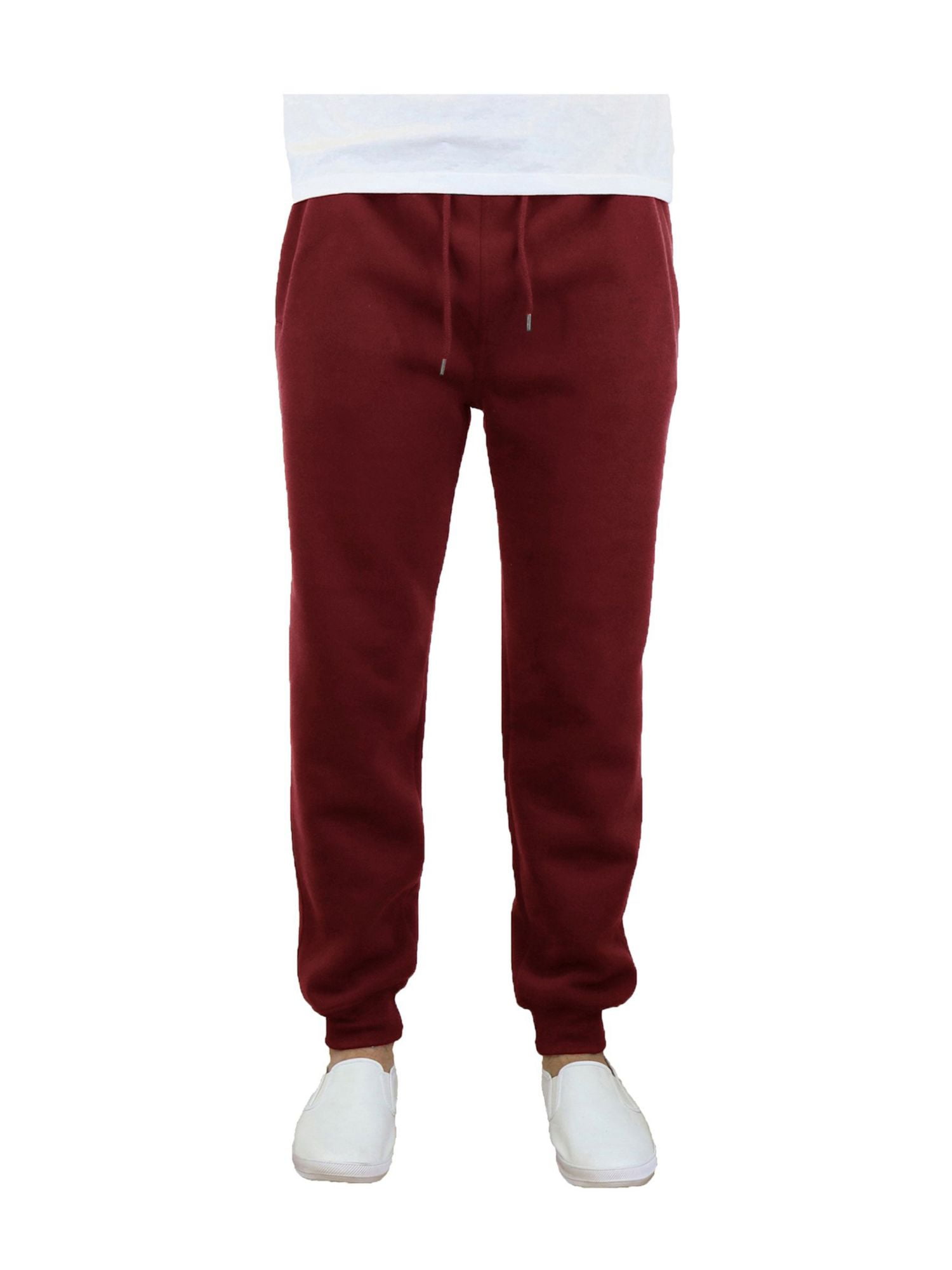GALAXY Mens Burgundy Active Stretch Slim Fit Athletic Pants XL