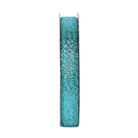 Gwen Studios 3/8" Galena Metallic Aqua Ribbon, 3 yards