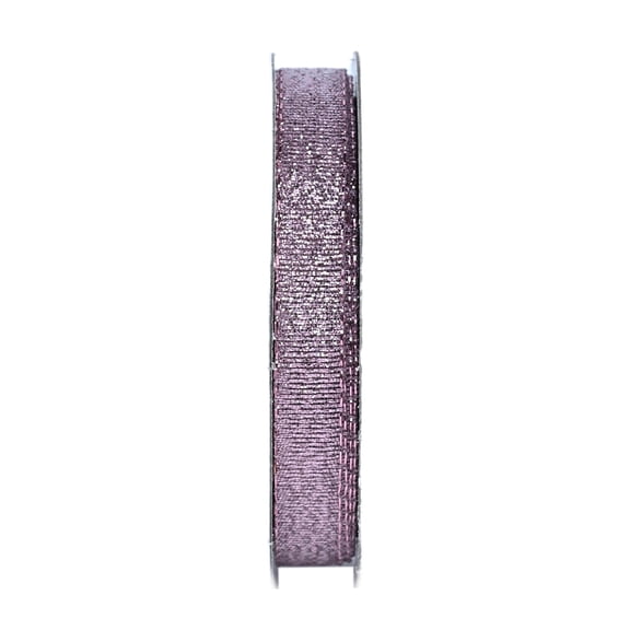 Gwen Studios 3/8" Galena Metallic Light Pink Ribbon, 3 yards