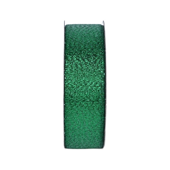Gwen Studios 7/8" Galena Metallic Emerald Ribbon, 3 yards