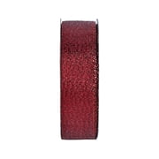 Gwen Studios 7/8" Galena Metallic Red Ribbon, 3 yards