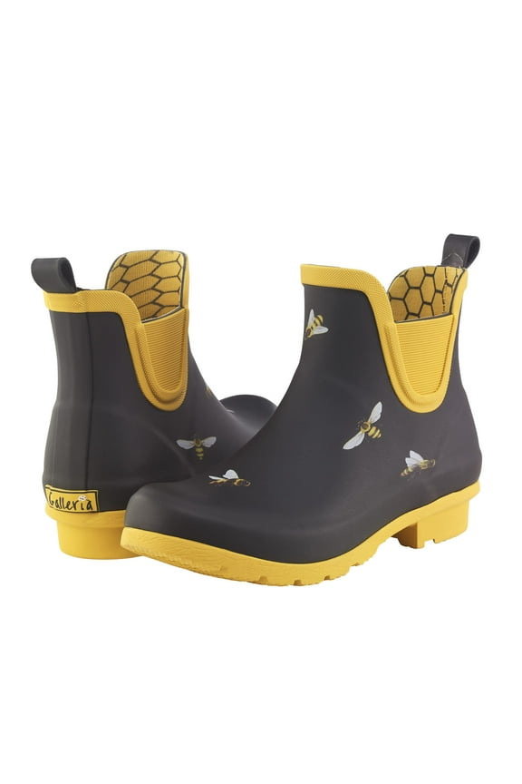GALLERIA ENTERPRISES, INC. Black Bees Chelsea Rain Boot