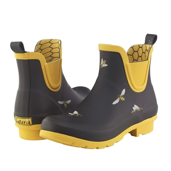 GALLERIA ENTERPRISES, INC. Black Bees Chelsea Rain Boot