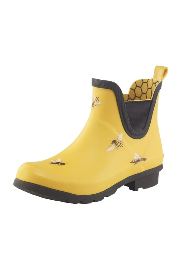 GALLERIA ENTERPRISES, INC. Gold Bees Chelsea Rain Boot