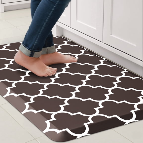 GALMAXS7 Kitchen Rug and Mat Kitchen Mat Non Slip Anti Fatigue Mats for Kitchen,17"x28",Brown