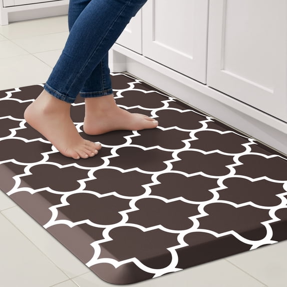GALMAXS7 Kitchen Rug and Mat Kitchen Mat Non Slip Anti Fatigue Mats for Kitchen,17"x28",Brown