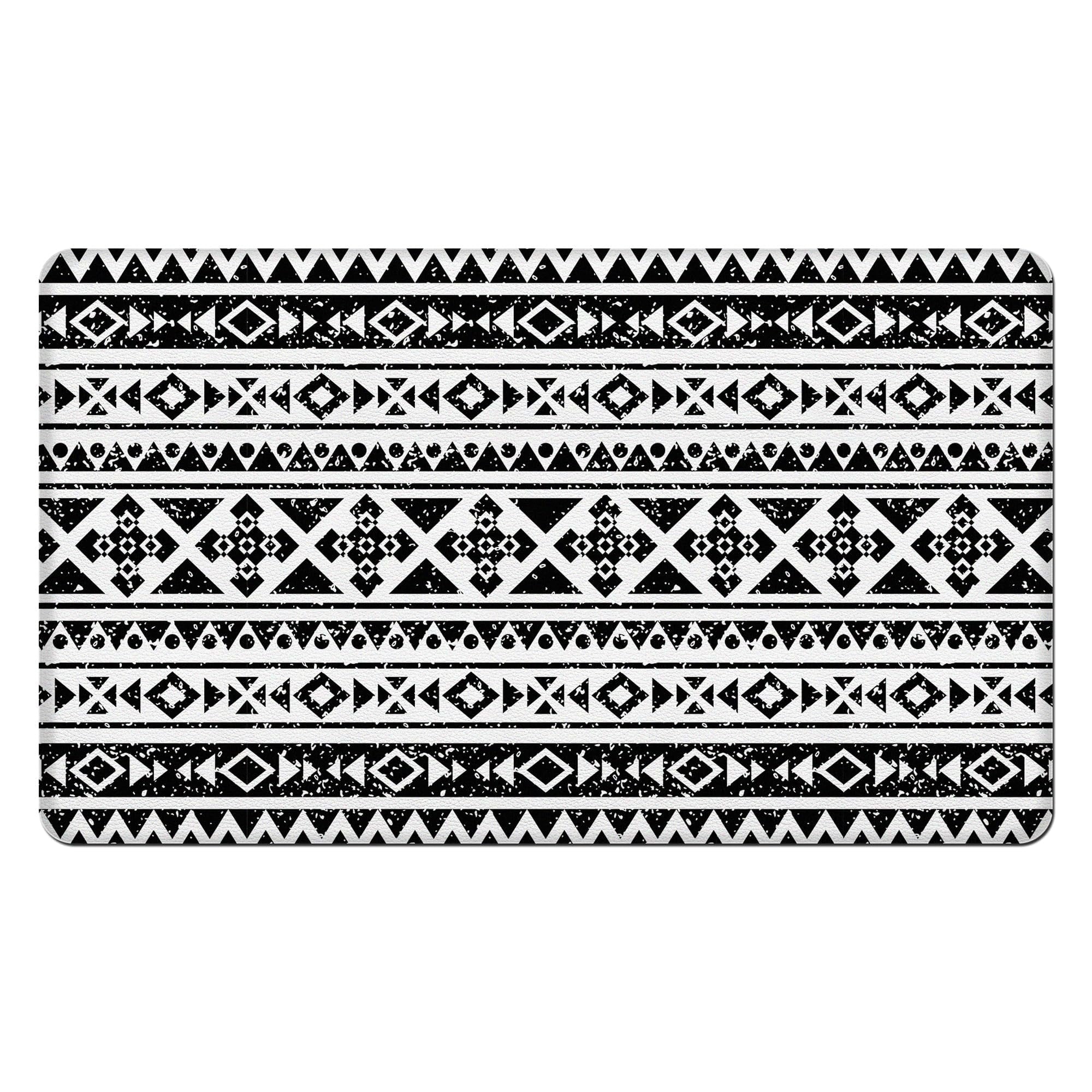 GALMAXS7 Boho Kitchen Rugs Anti Fatigue Kitchen Mat Black&White Kitchen ...