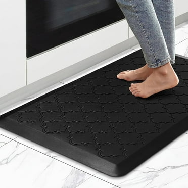 GALMAXS7 Kitchen Mat Anti Fatigue Cushioned Mat Black Kitchen Rug Memory Foam Ergonomic Rug 17"x 29"