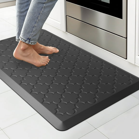 GALMAXS7 Kitchen Mat Anti Fatigue Cushioned Mat Black Kitchen Rug Memory Foam Ergonomic Rug 17"x 29"