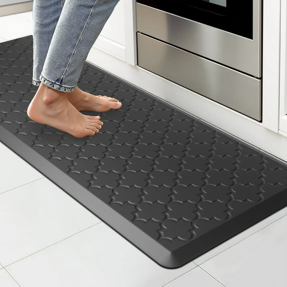 GALMAXS7 Kitchen Mat Anti Fatigue Cushioned Mat Black Kitchen Rug Memory Foam Ergonomic Rug 17"x 47"