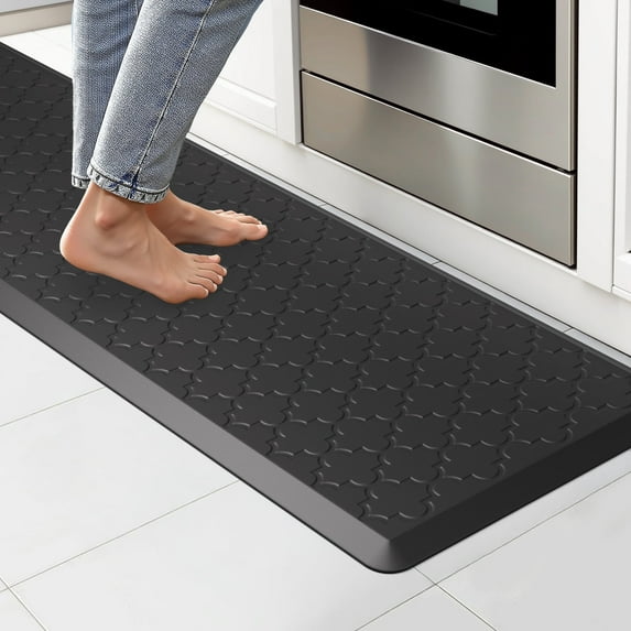 GALMAXS7 Kitchen Mat Anti Fatigue Cushioned Mat Black Kitchen Rug Memory Foam Ergonomic Rug 17"x 59"
